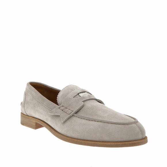 Christian Louboutin Penny Loafer Grey Suede Leather Size 11 US New main image 4